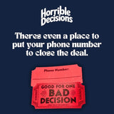 Bad Decision Tickets – Funny Gag Gift & Party Icebreaker | 1000 Red