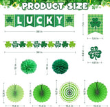 St Patrick's Day Decorations Set with Lucky Banner Shamrock Garland