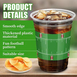 60 Pcs Football Party Cups in Bulk 16 Oz Disposable Plastic Football