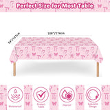 Pink Bow Party Plates and Napkins Supplies - 25 Disposable Plates, 25