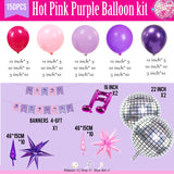 K-Pop Music themed Birthday Decorations with Hot Pink Metallic Purple