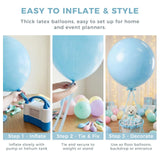 LovesTown 12 PCS Pastel Large Macaron Balloons, 36 Inch Multicolor