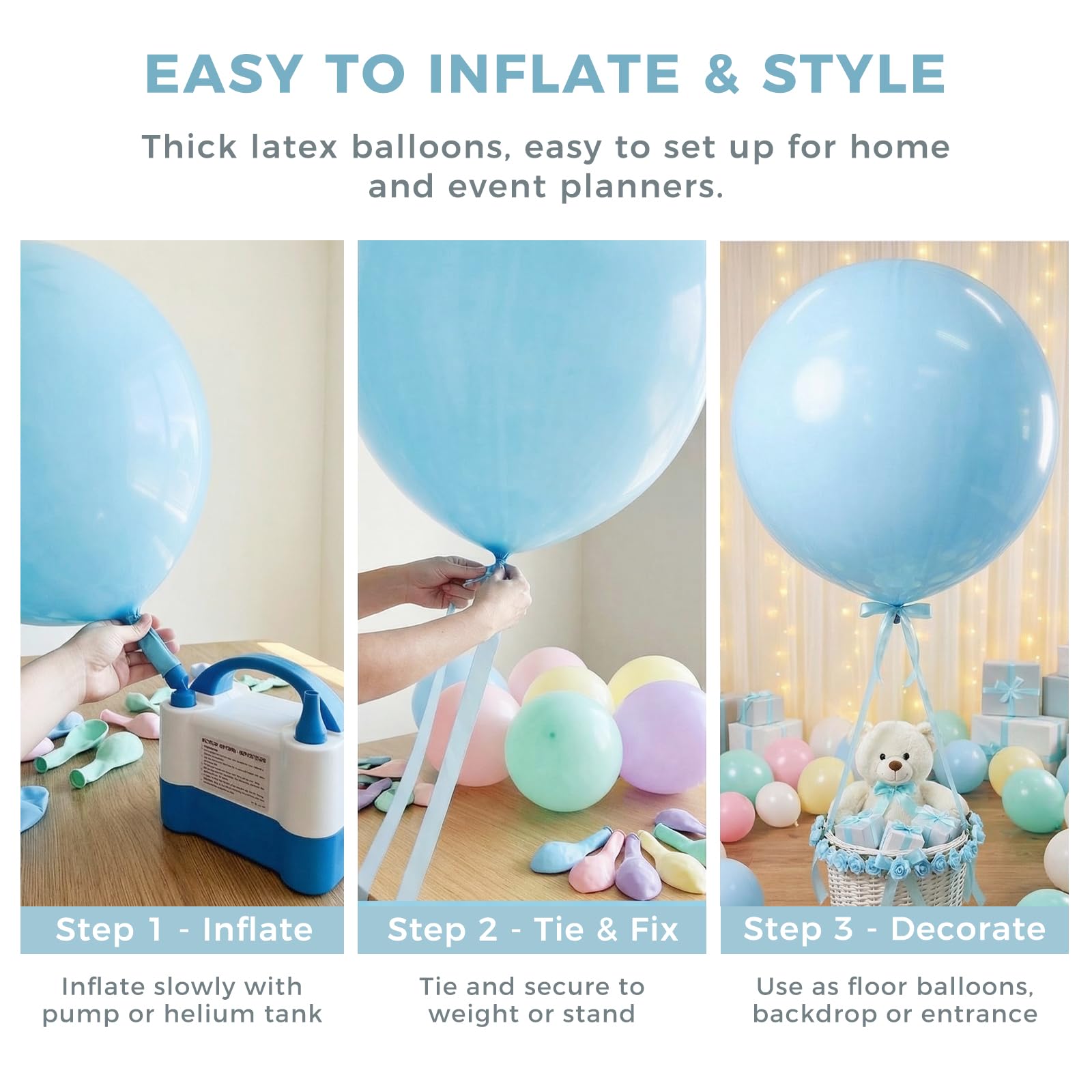 LovesTown 12 PCS Pastel Large Macaron Balloons, 36 Inch Multicolor