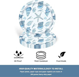 Ocean Seashell Party Plates Supplies Coastal Beach Party Tableware