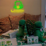 St Patricks Day Neon Sign Shamrock Neon Light LED Signs St Patricks