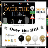 Over The Hill Birthday Decorations for Men Funny Over The Hill
