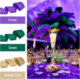 PartyWoo Mardi Gras Crepe Paper Streamers 6 Rolls 492 ft Pack of
