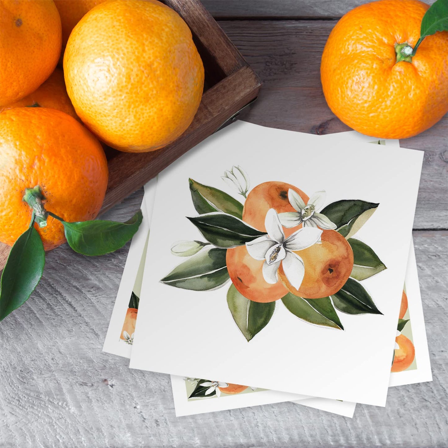 Little Cutie Baby Shower Beverage Napkins / 48 Citrus Cocktail Napkins