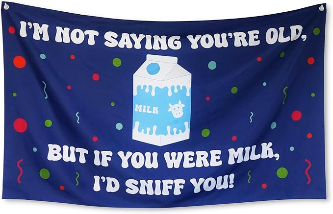Funny Happy Birthday Banner 60" x 33" – Hilarious Party Decoration #6
