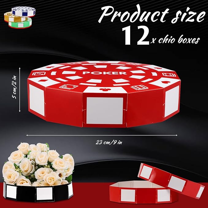 12 Pcs Casino Theme Party Decorations 9 Inch Large Poker Chip Favor