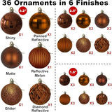 Bronze Christmas Ornaments - Christmas Tree Decorations Shatterproof