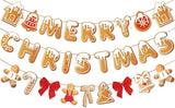 PAPER JAZZ Gingerbread Christmas Decoration Merry Christmas Banner 3