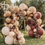 Boho Balloons Pink Nude Balloon Garland Double Stuffed Matte Cream
