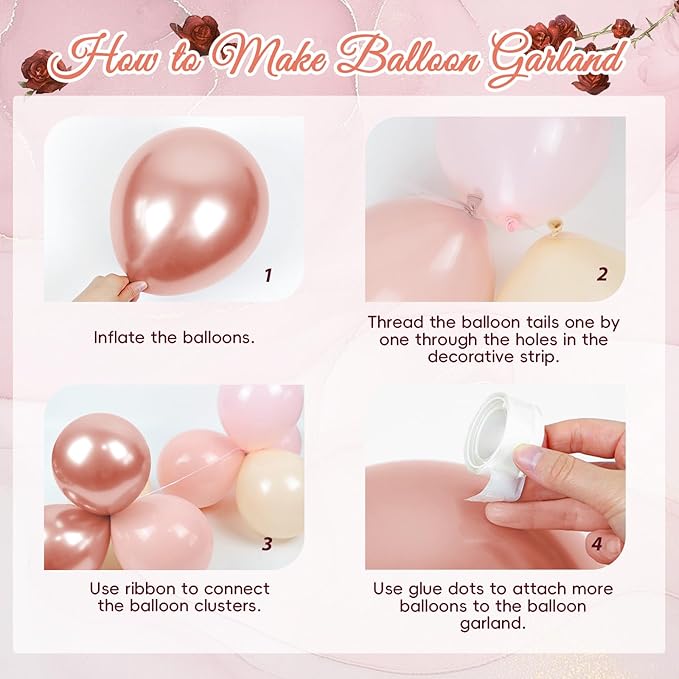 Rose Gold Birthday Decorations Rose Gold Pink Nude Balloons Happy
