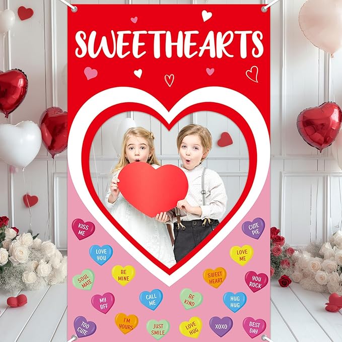 Valentine's Day Candy Heart Photo Prop Selfie Frame Valentine's Day