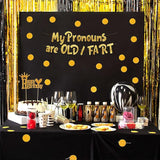 Pre-Strung Hilarious Adult Birthday Gold Glitter Banner - Funny