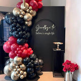 Red Black Gold Balloon Arch Garland Kit Leopard Cheetah Print Party