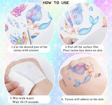 Ozepao Glitter Temporary Tattoo for Girls, 12 Sheets Mermaid Unicorn