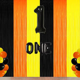 Construction Birthday Party Decorations Orange Black Yellow Foil