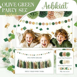 AOBKIAT Sage Green Wedding Party Decorations,28 PCS Tissue Paper Pom