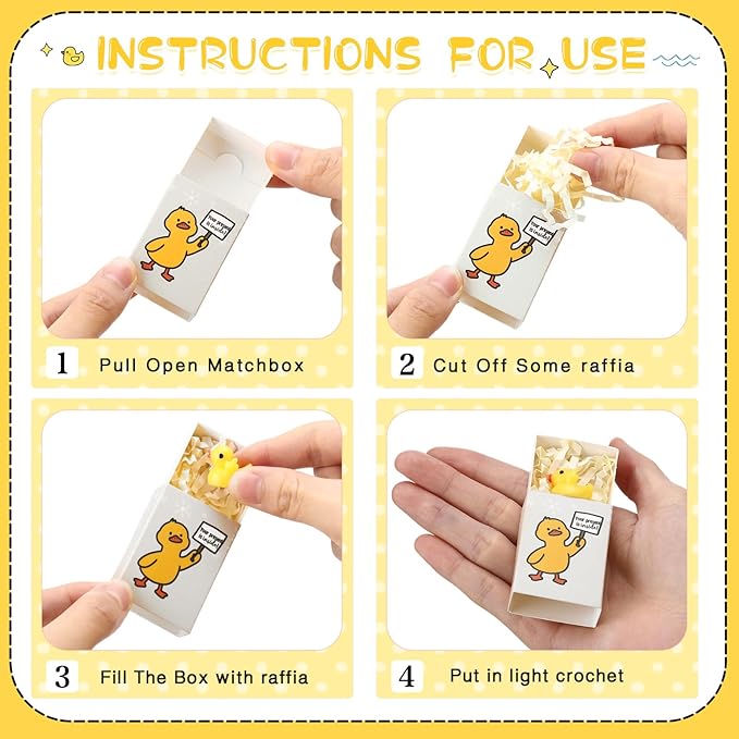 Yookeer 20 Sets Funny Resin Duck Gag Gift Bulk Yellow Resin Finger