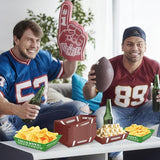 50 Pcs Football Party Decorations Disposable Food Tray for Super