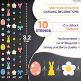 Easter Garland 3.2 Feet 10 Strings No DIY Easter Decorations for