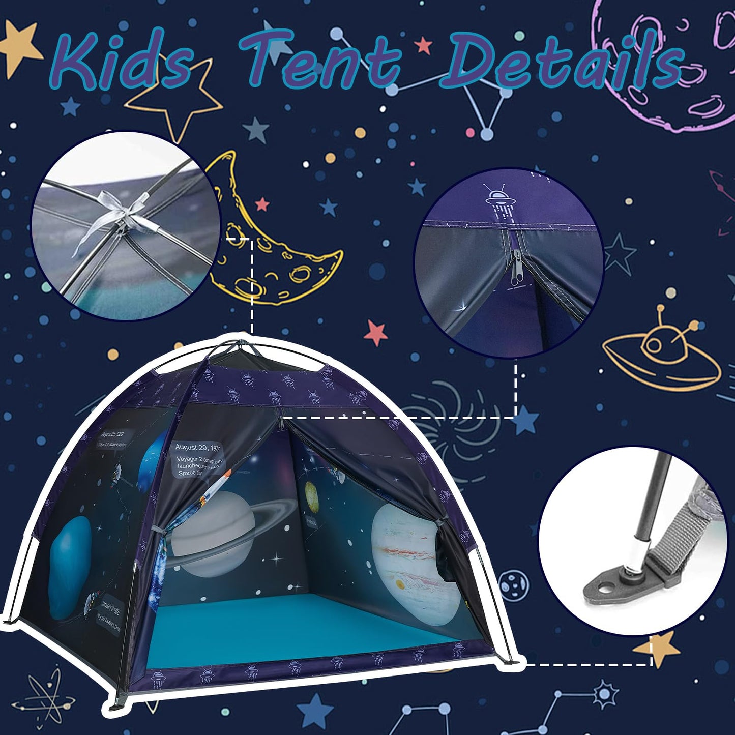 alprang Space World Play Tent Galaxy Dome Playhouse for Boys and Girls