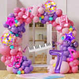 9Pcs Kpop Birthday Decorations - Kpop Music Balloons Hot Pink Mus 7