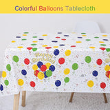 2 Pack Happy Birthday Plastic Tablecloth, 54x108 inch Rectangular
