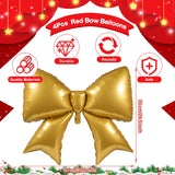 Simgoing 4 Pcs 39 Inch Jumbo Christmas Gold Bow Balloons Giant Bow