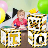 3PCS Construction 2nd Birthday Party Decorations Balloon Box Truck