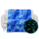 Wesan Glow in The Dark Galaxy Blanket Space Gifts for Kids Boys Girls
