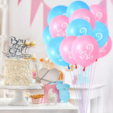 30 Pcs Gender Reveal Balloons Girl or Boy Latex Balloon 12 Inches