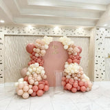 Dusty Pink Nude Gold Balloons, 60Pcs 12Inch Pink Sand White Nude Gold