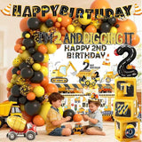 Construction 2nd Birthday Party Supplies Boy Dump Truck Digger Zone