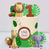 Safari Animal Cake Toppers Jungle Wild One Cake Decorations with