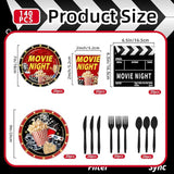 140pcs Movie Night Supplies Now Showing Convenient Paper Tableware