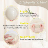 Cream White, Ivory Beige Balloons - Metallic Gold, Pearl White Sand -