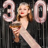 30th Birthday Decorations for Her 30th Birthday Sash and Crown Cake