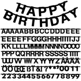 SUNBEAUTY 146 Pcs Black DIY Make Your Own Banner Customizable Letters
