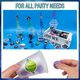 161 Pcs Space Party Favors with Cup Straws Stress Ball Space
