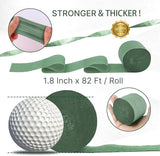 PartyWoo Sage Green Crepe Paper Streamers 6 Rolls 492 ft Pack of