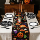 96 Pieces Halloween Tableware Set Spider Web Themed Disposable Party