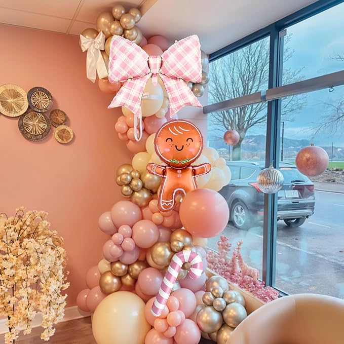 Christmas Balloon Arch Kit 120 PC Pink and Gold Balloon Arch