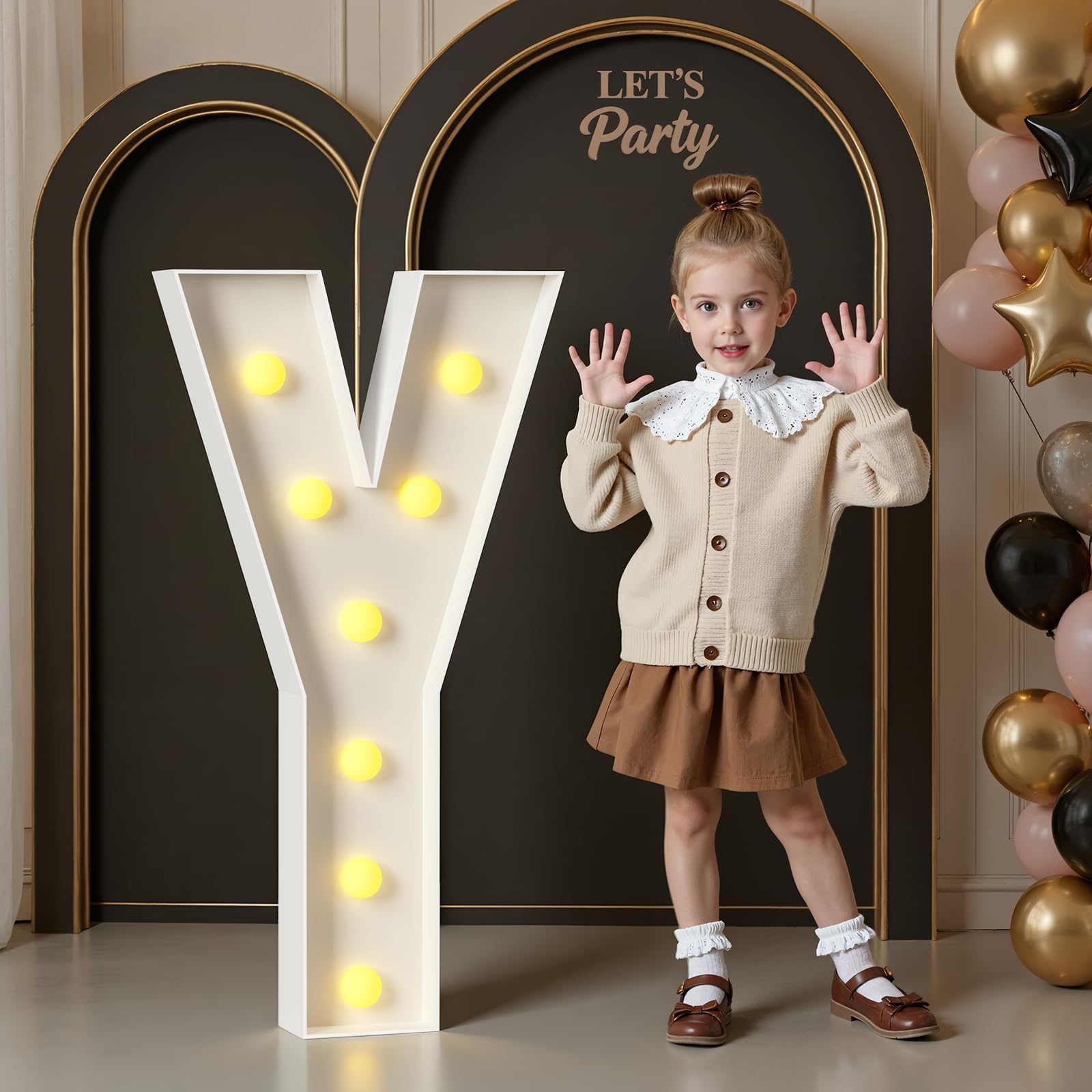 Mixifox Marquee Letters 3 Feet Tall, 3FT Large Light up Letters Y, Big
