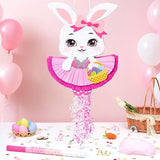 Easter Bunny Piñata Pink Easter Rabbit Piñata with Blindfold and