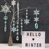 48pcs Christmas Crystal Ornaments for Tree - Iridescent Christmas
