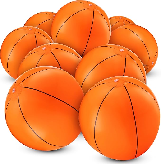 Inflatable Basketballs Pack of 6 16 inch Beach Balls for Sports