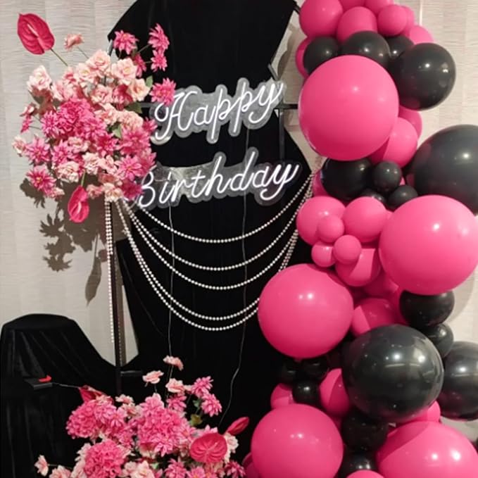Hot Pink Balloons 100 pcs 12 inch Thicken Latex Hot Pink Balloon Pink